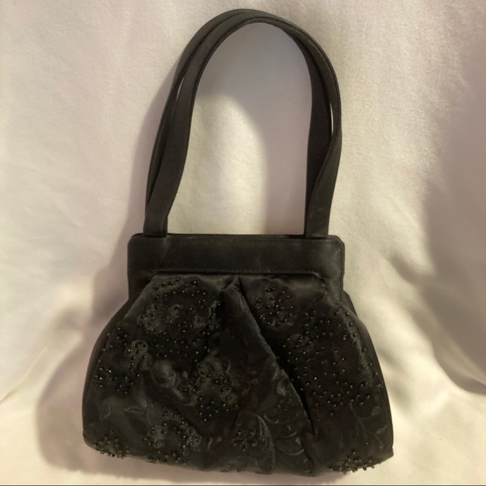 Valerie Stevens Beaded Mini Purse w/ Tiny Mirror